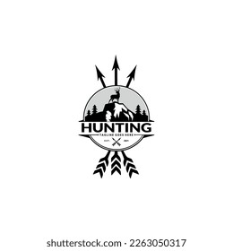 deer hunter logo type, hunter man and deer, hunter club, deer hunting, animal wildlife symbol icon