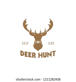 deer hunter logo type, template, and vector