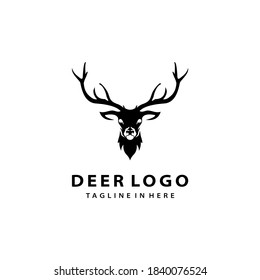 deer hunter logo type, template, and vector
