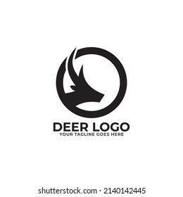 deer hunter logo type, template, and vector