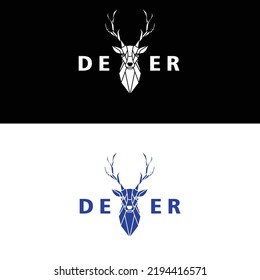 tipo de logotipo, plantilla y vector del cazador de venados