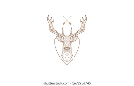 Deer hunter on the wall logo