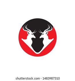 deer hunter vector design template
