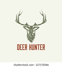 deer hunter vector design template
