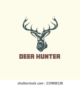deer hunter vector design template