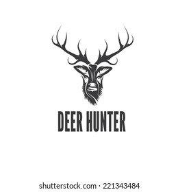 Deer Hunter Logo Type Template Vector Stock Vector (Royalty Free ...