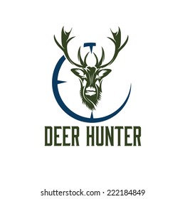 deer hunter vector design template