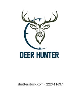deer hunter vector design template