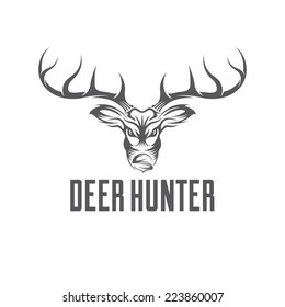 Deer Hunter Vector Design Template Stock Vector (Royalty Free ...