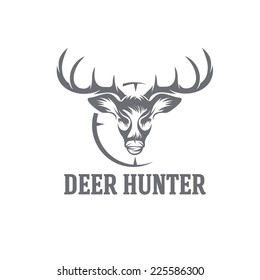 deer hunter vector design template