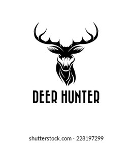 deer hunter vector design template