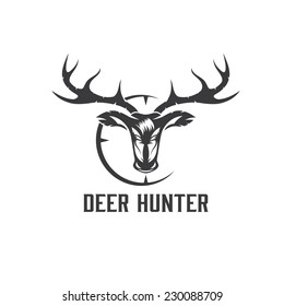 deer hunter vector design template