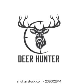deer hunter vector design template