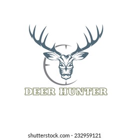 deer hunter vector design template