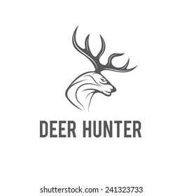 deer hunter vector design template
