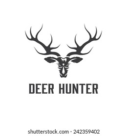 deer hunter vector design template