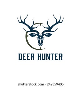 deer hunter vector design template