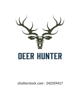 deer hunter vector design template