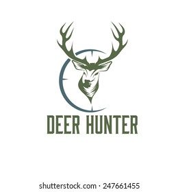 deer hunter vector design template