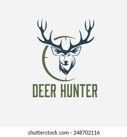 deer hunter vector design template