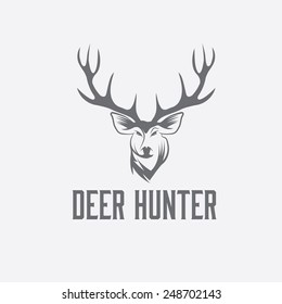 deer hunter vector design template