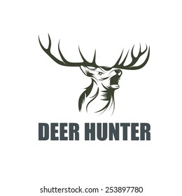 deer hunter vector design template