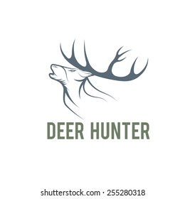 deer hunter vector design template