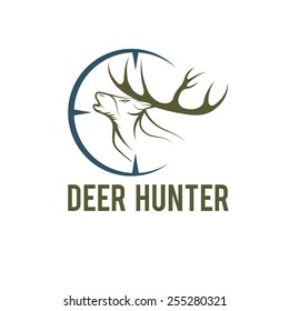 deer hunter vector design template