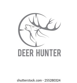 deer hunter vector design template