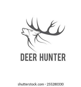 deer hunter vector design template