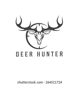deer hunter vector design template
