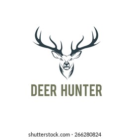 deer hunter vector design template
