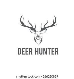 deer hunter vector design template