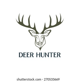 deer hunter vector design template
