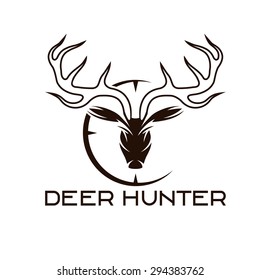 deer hunter vector design template