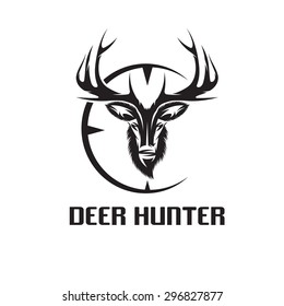 deer hunter vector design template