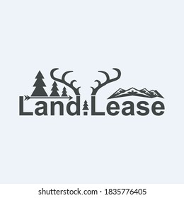 deer hunting ground rental logo design vector for business