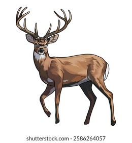 deer hunting illustration logo vector image t shirt