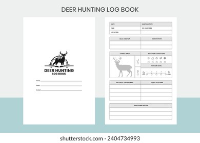 Deer Hunting Log Book Kdp Interior