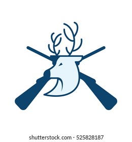 Deer Hunting Logo Design Template