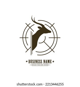 Logo für die Hirschjagd. Vektorgrafik