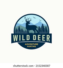 Deer Hunting Logo Vector Template Stock Vector (Royalty Free ...