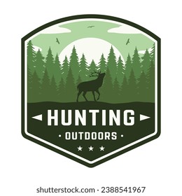 Deer Hunting Outdoors Vector Logo
