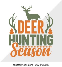 Deer Hunting Season Printable Vector Illustration