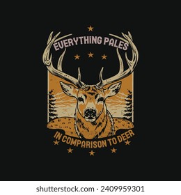 Deer Hunting t shirt design vector