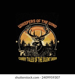 Deer Hunting t shirt design vector