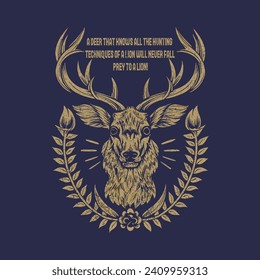 Deer Hunting t shirt design vector