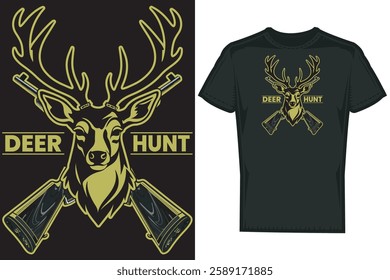 Deer Hunting  T shirt Design