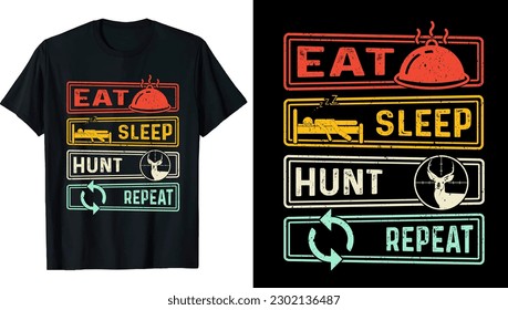 DEER HUNTING  T-SHIRT DESIGN VECTOR EPS