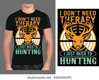 Deer Hunting a unique T shirt design vector .